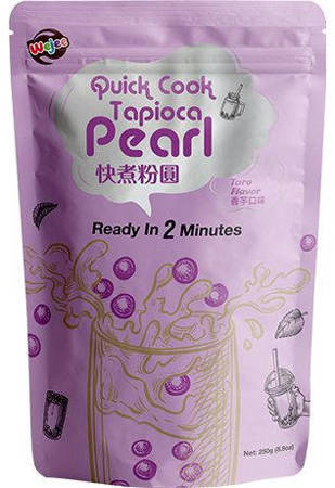 Quick Cook Tapioca Pearl, błyskawiczne perełki do Bubble Tea o smaku taro 250g - Wejee