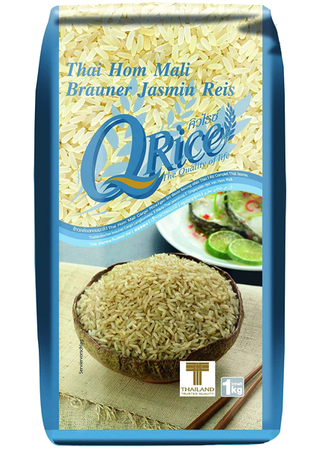 Ryż jaśminowy brązowy 1kg - QRice 