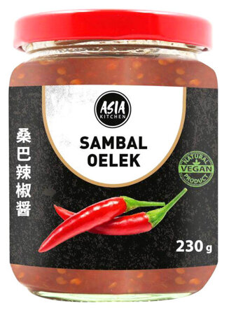 Sos chili Sambal Oelek (chili 65%) 230g - Asia Kitchen