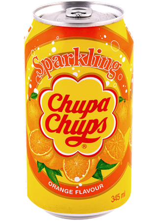 Sparkling Chupa Chups Orange, napój gazowany o smaku pomarańczowym 345ml