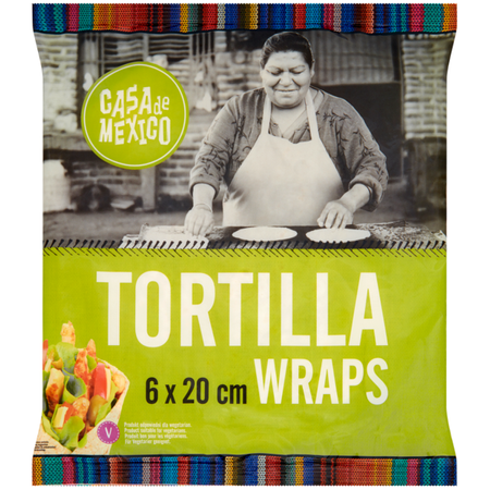 Tortilla wraps - placki pszenne 20cm - 6 sztuk Casa de Mexico