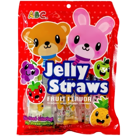 Żelki owocowe Jelly Straws Bear and Bunny, różne smaki 300g - ABC