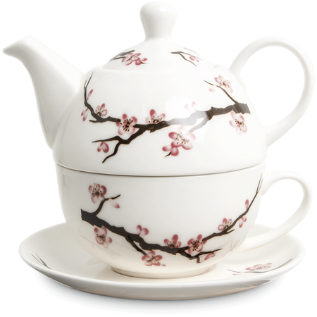 Zestaw do herbaty Tea For One, porcelanowy Sakura 400ml - Royal Tea