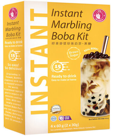 Zestaw instant do herbaty Bubble Tea Boba Brown Sugar 240g - O's Bubble