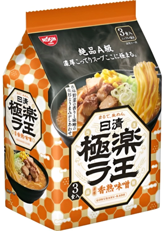 Zupa Ramen Raoh Gokuraku Aromatic Miso 3 x 112g - Nissin