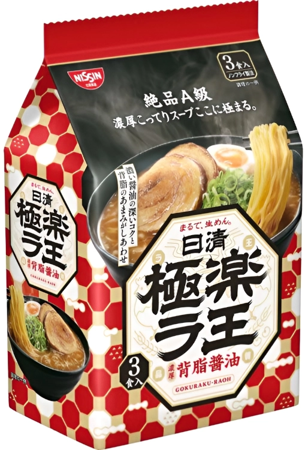 Zupa Ramen Raoh Gokuraku Seabura Shoyu 3 x 113g - Nissin