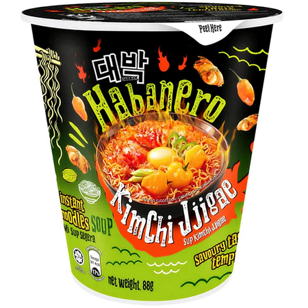 Zupa instant Habanero Kimchi Jjigae, bardzo ostra 88g - Daebak
