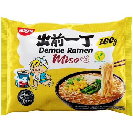 Zupa makaronowa Demae Ramen o smaku miso 100g - Nissin