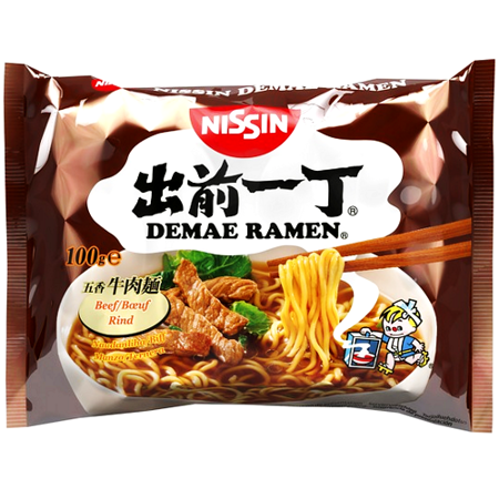 Zupa makaronowa Demae Ramen o smaku wołowiny 100g - Nissin