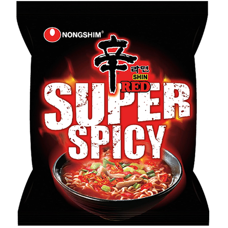 Zupa makaronowa Shin Red Super Spicy, ekstra ostra 120g - Nongshim